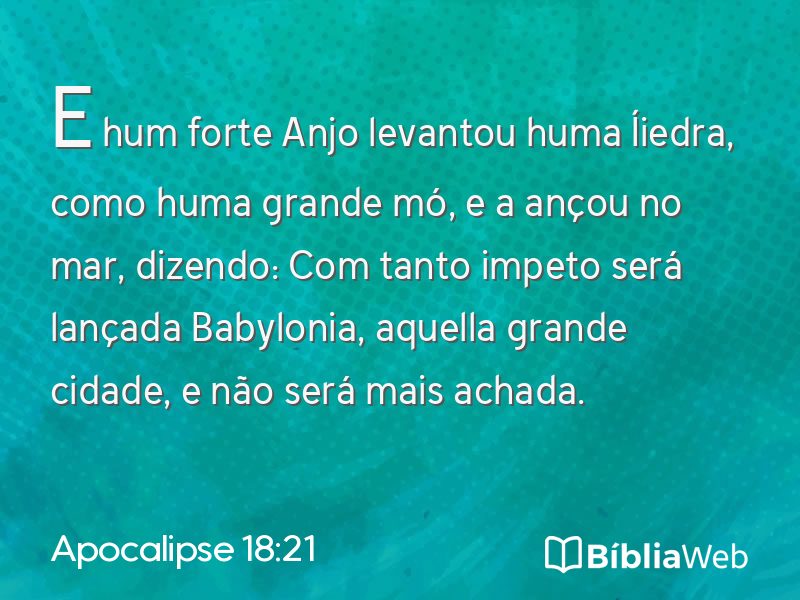 Apocalipse 18:21 em imagem para compartilhar