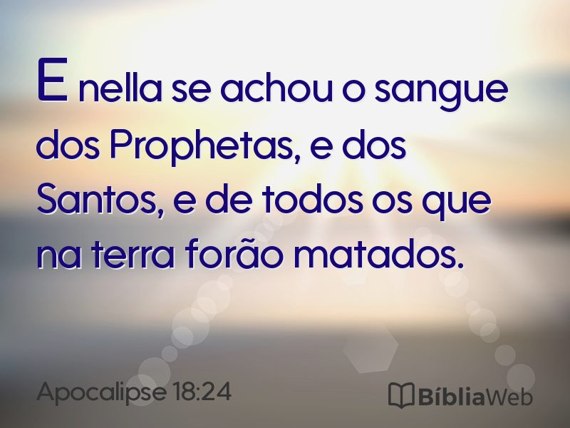 Apocalipse 18:24 em imagem para compartilhar