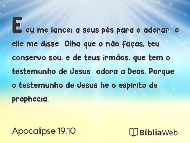 Apocalipse 19:10 em imagem para compartilhar