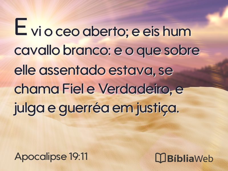 Apocalipse 19:11 em imagem para compartilhar