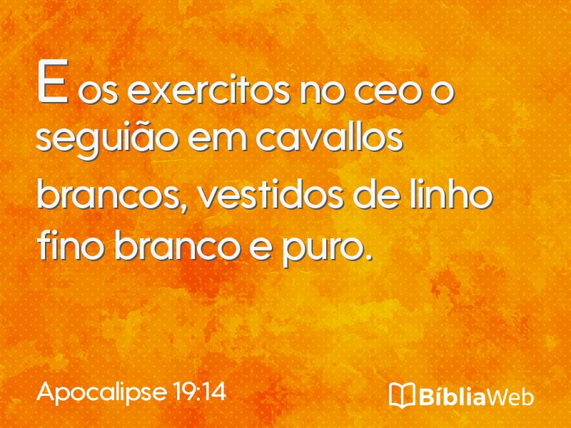 Apocalipse 19:14 em imagem para compartilhar