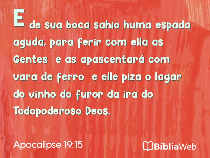 Apocalipse 19:15 em imagem para compartilhar