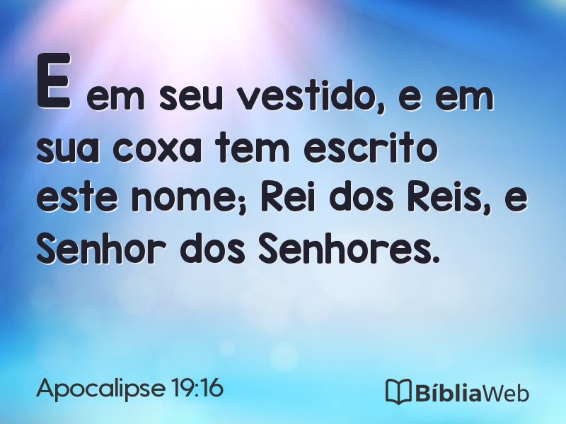 Apocalipse 19:16 em imagem para compartilhar