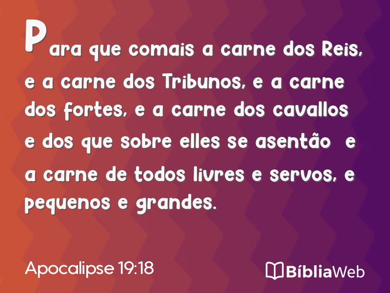 Apocalipse 19:18 em imagem para compartilhar