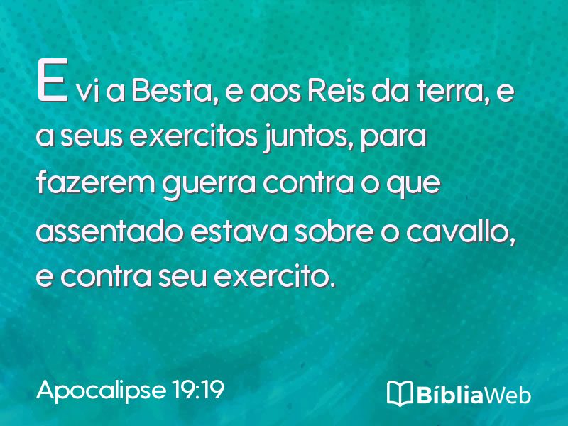 Apocalipse 19:19 em imagem para compartilhar