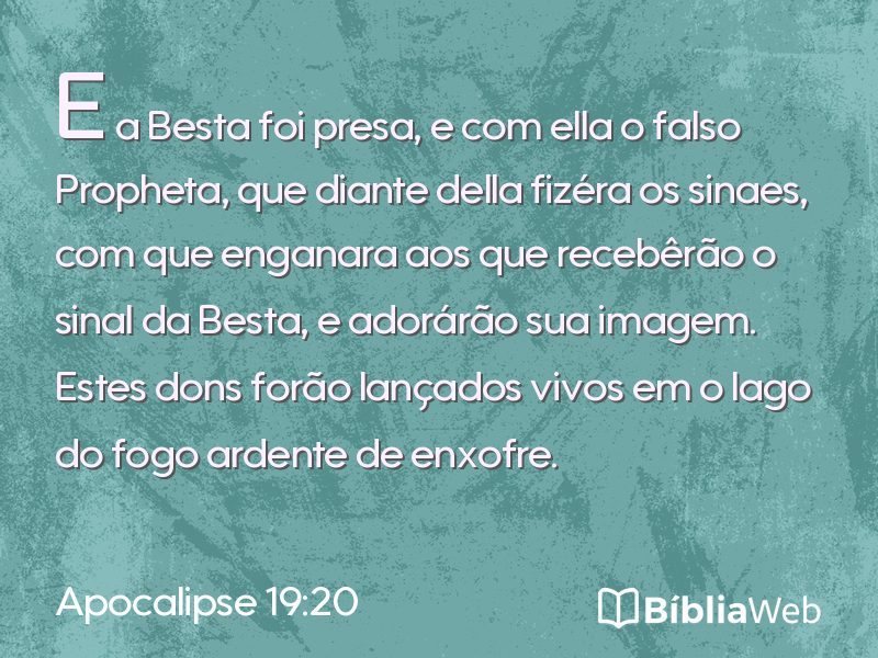 Apocalipse 19:20 em imagem para compartilhar