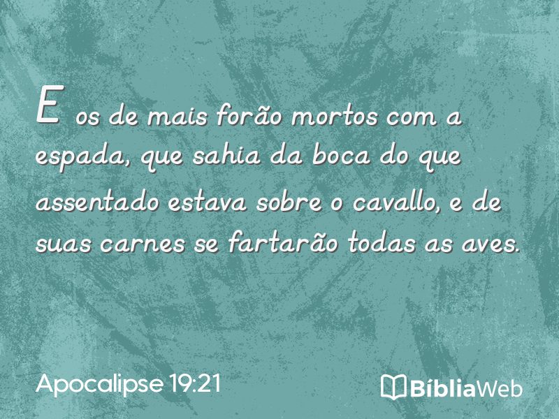 Apocalipse 19:21 em imagem para compartilhar