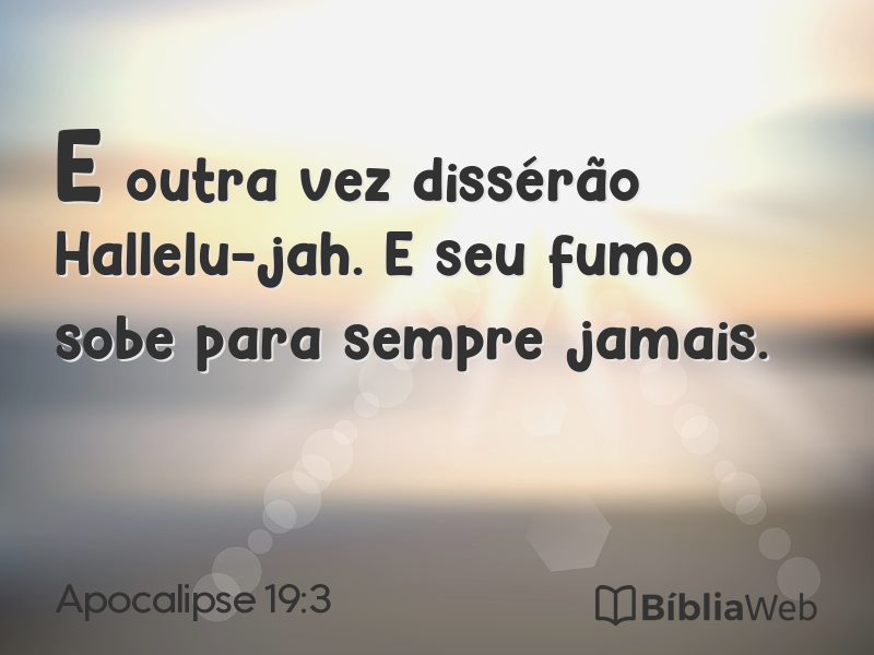 Apocalipse 19:3 em imagem para compartilhar