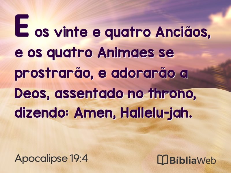 Apocalipse 19:4 em imagem para compartilhar