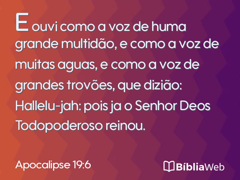 Apocalipse 19:6 em imagem para compartilhar