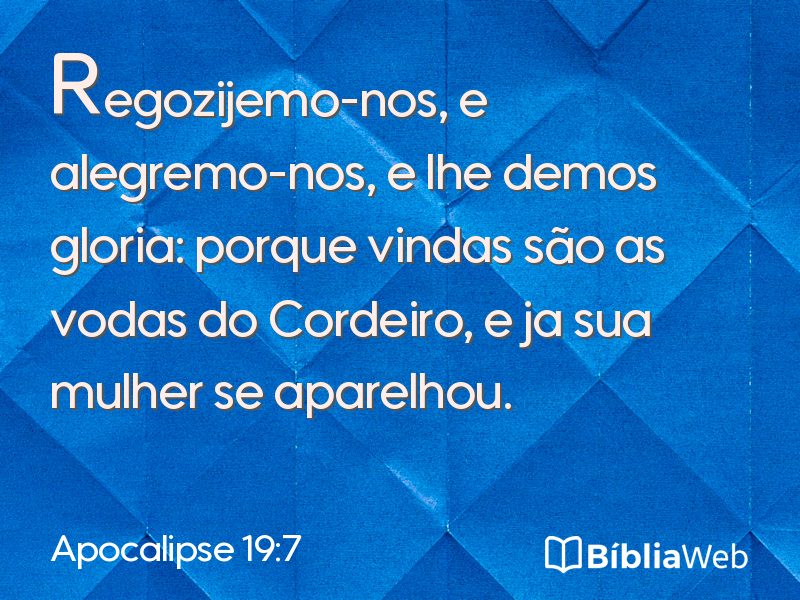 Apocalipse 19:7 em imagem para compartilhar