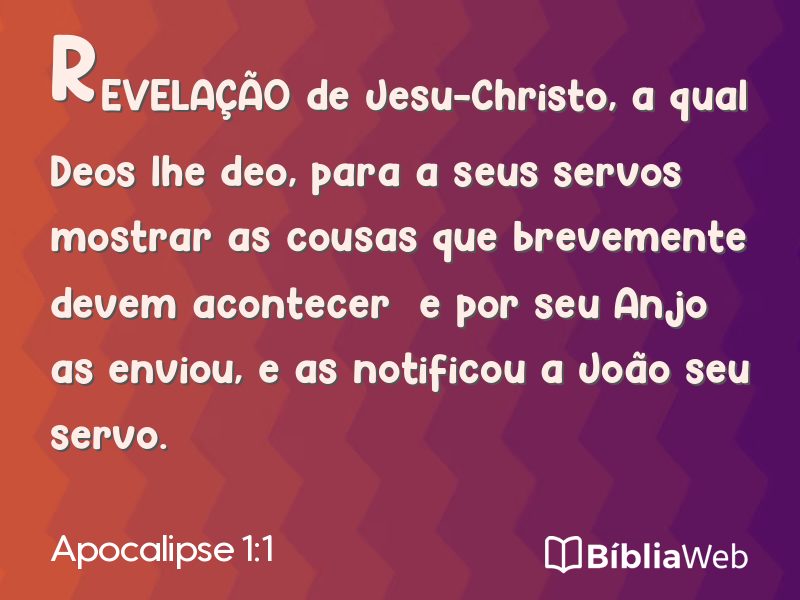 Apocalipse 1:1 em imagem para compartilhar