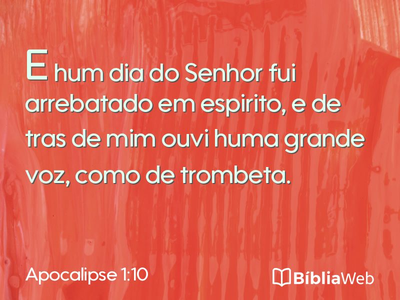 Apocalipse 1:10 em imagem para compartilhar