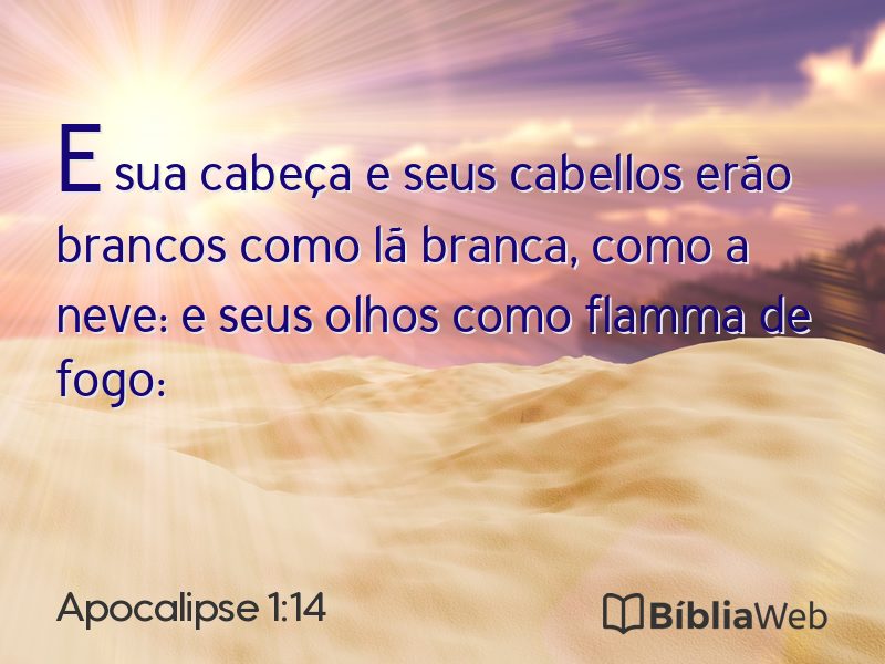 Apocalipse 1:14 em imagem para compartilhar