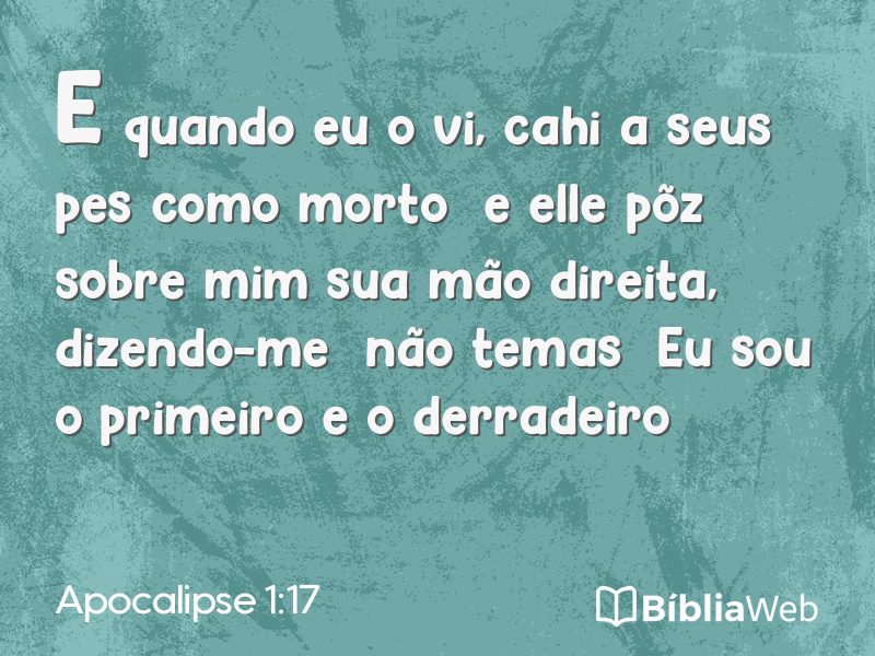 Apocalipse 1:17 em imagem para compartilhar