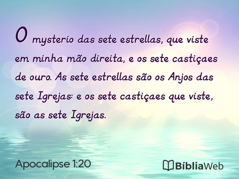 Apocalipse 1:20 em imagem para compartilhar