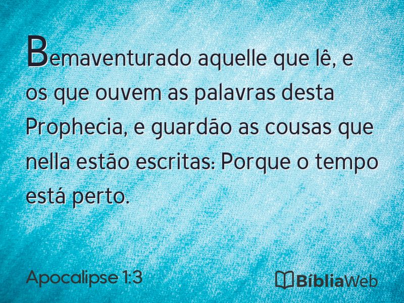 Apocalipse 1:3 em imagem para compartilhar