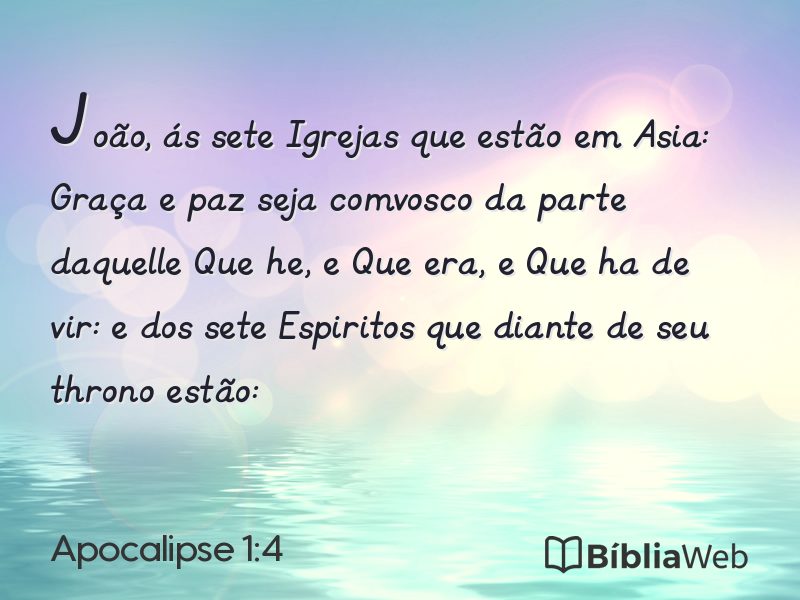 Apocalipse 1:4 em imagem para compartilhar