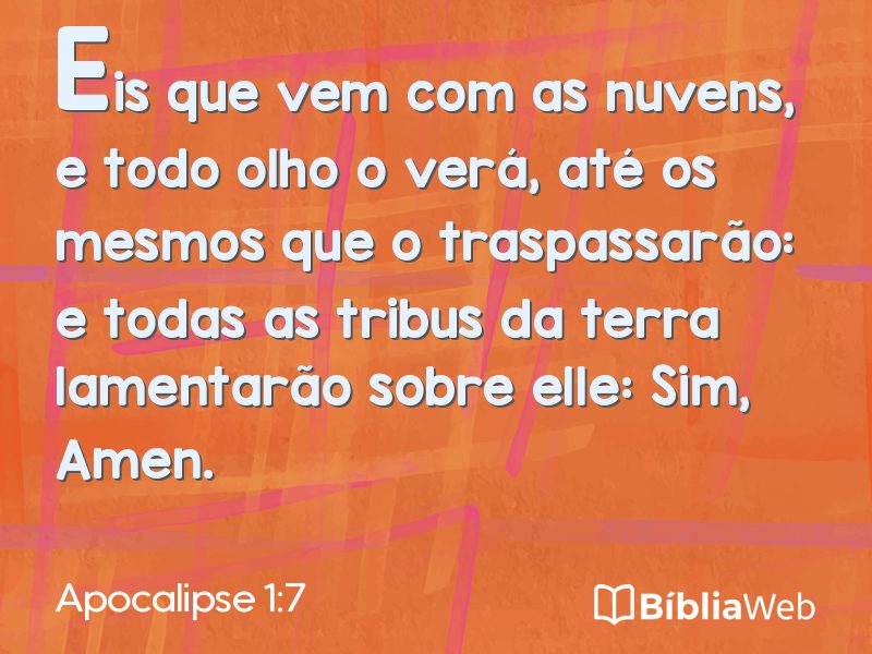 Apocalipse 1:7 em imagem para compartilhar