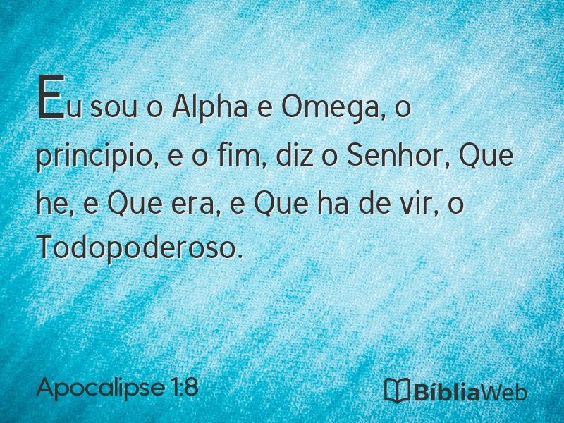 Apocalipse 1:8 em imagem para compartilhar