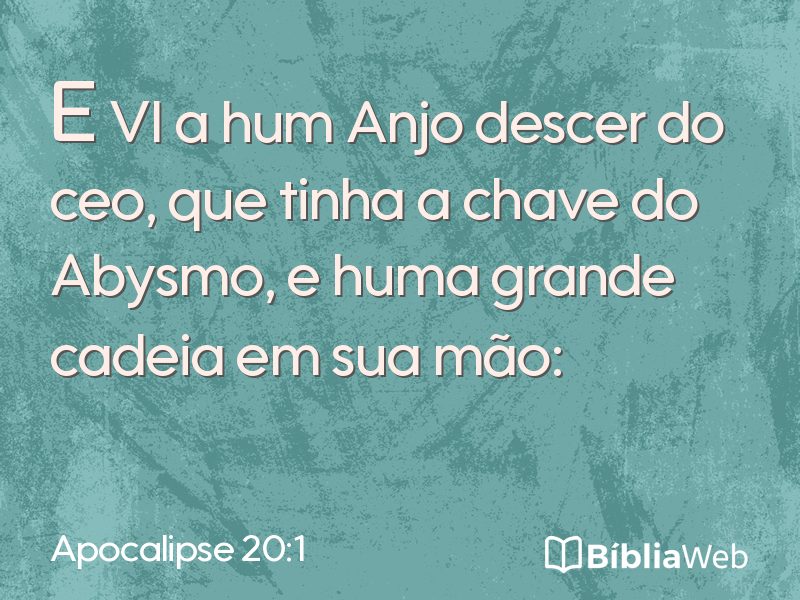 Apocalipse 20:1 em imagem para compartilhar