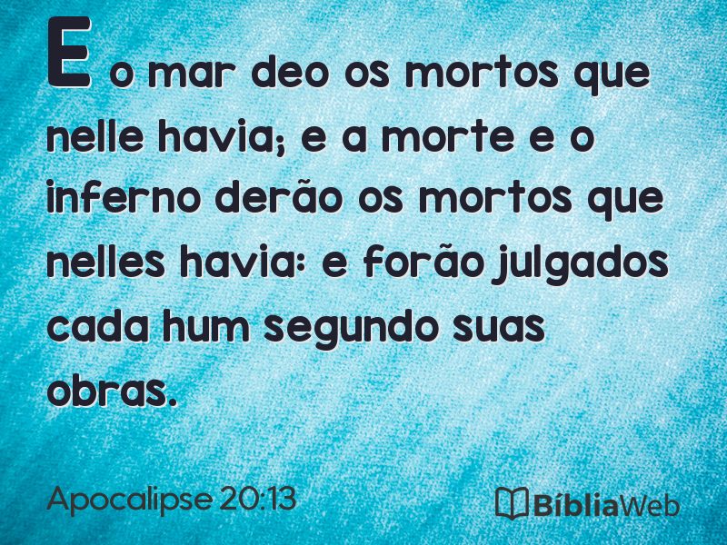Apocalipse 20:13 em imagem para compartilhar
