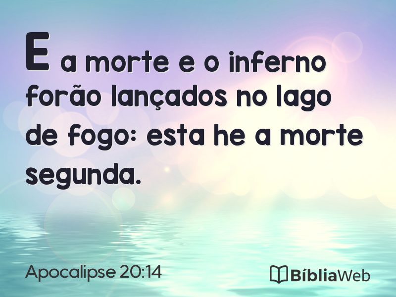 Apocalipse 20:14 em imagem para compartilhar