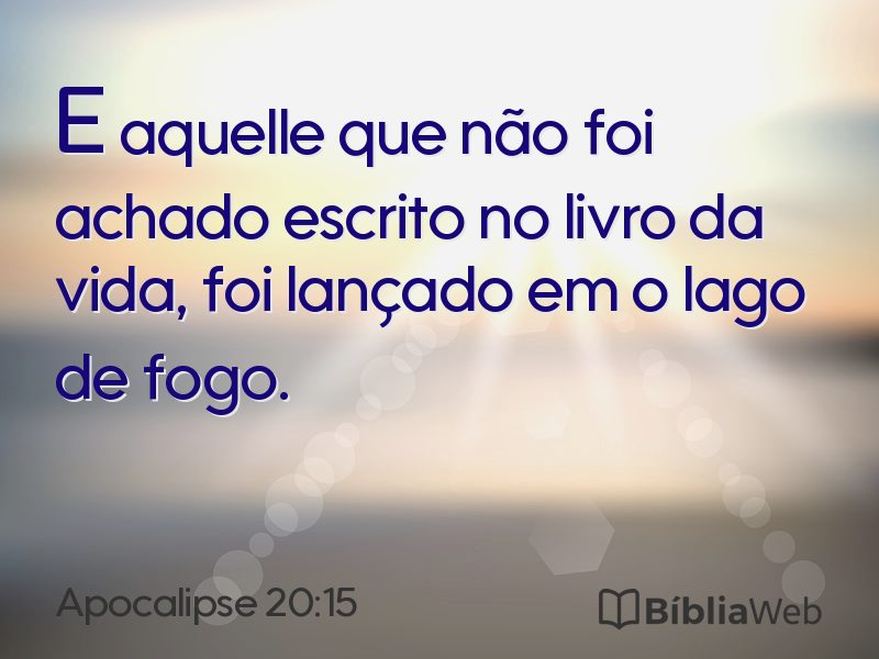 Apocalipse 20:15 em imagem para compartilhar