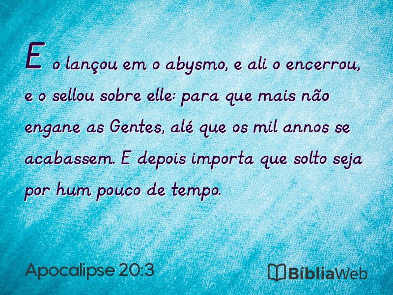 Apocalipse 20:3 em imagem para compartilhar