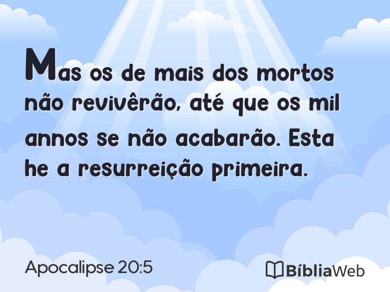 Apocalipse 20:5 em imagem para compartilhar