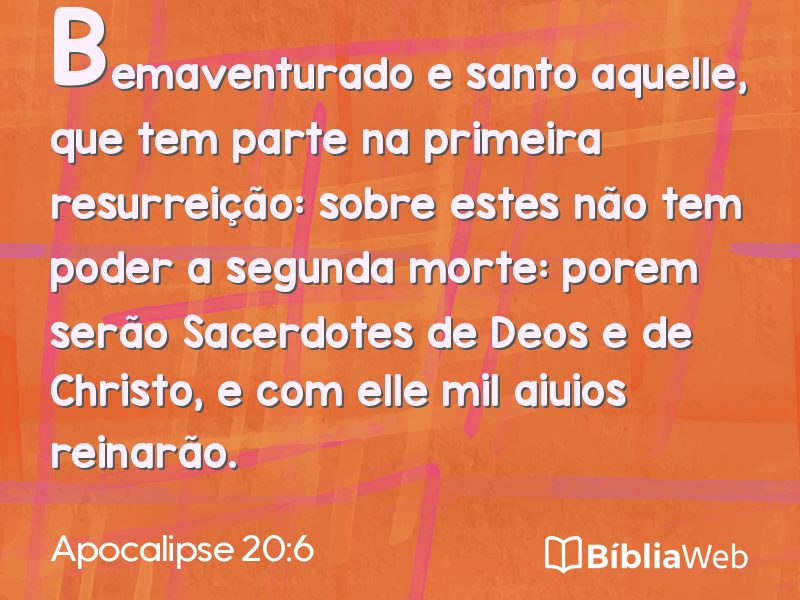 Apocalipse 20:6 em imagem para compartilhar