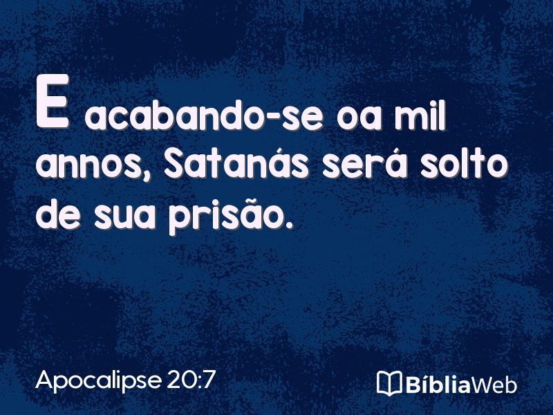 Apocalipse 20:7 em imagem para compartilhar