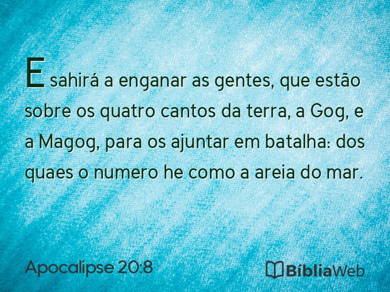 Apocalipse 20:8 em imagem para compartilhar