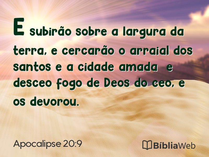 Apocalipse 20:9 em imagem para compartilhar