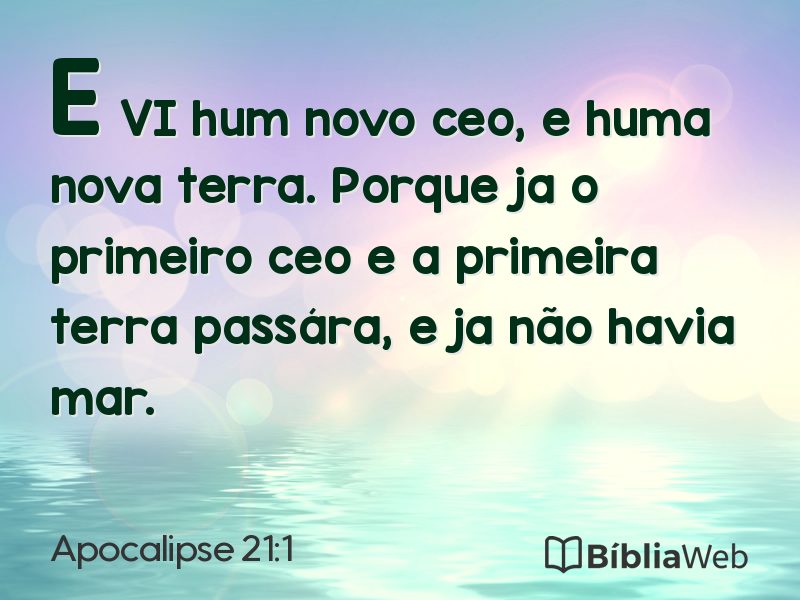 Apocalipse 21:1 em imagem para compartilhar