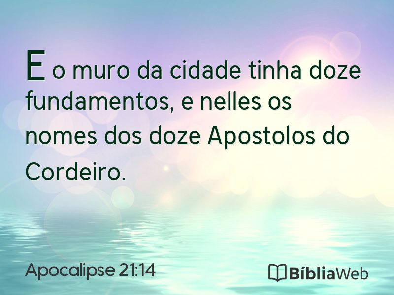Apocalipse 21:14 em imagem para compartilhar