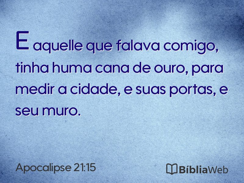 Apocalipse 21:15 em imagem para compartilhar