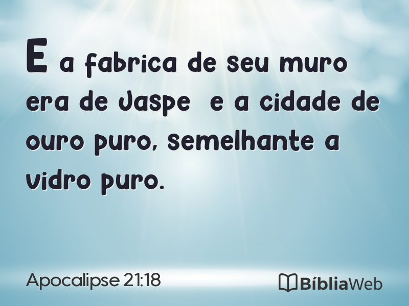Apocalipse 21:18 em imagem para compartilhar