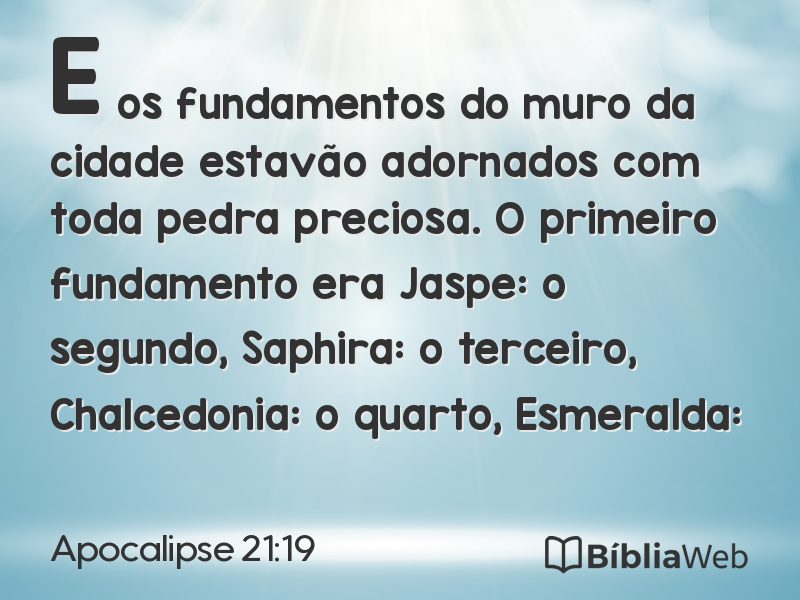 Apocalipse 21:19 em imagem para compartilhar
