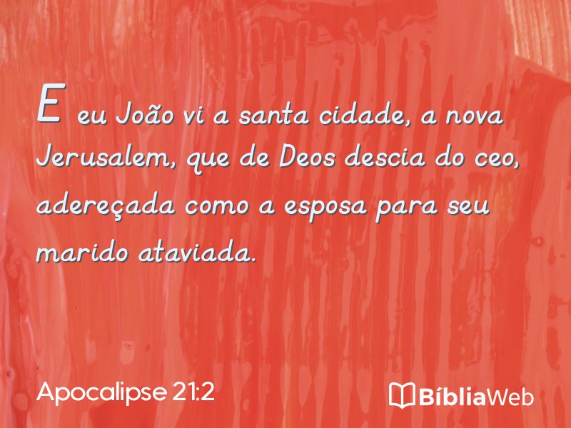 Apocalipse 21:2 em imagem para compartilhar