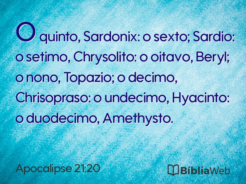 Apocalipse 21:20 em imagem para compartilhar