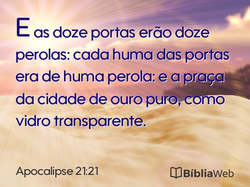 Apocalipse 21:21 em imagem para compartilhar