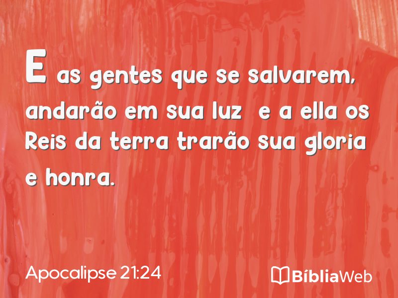 Apocalipse 21:24 em imagem para compartilhar