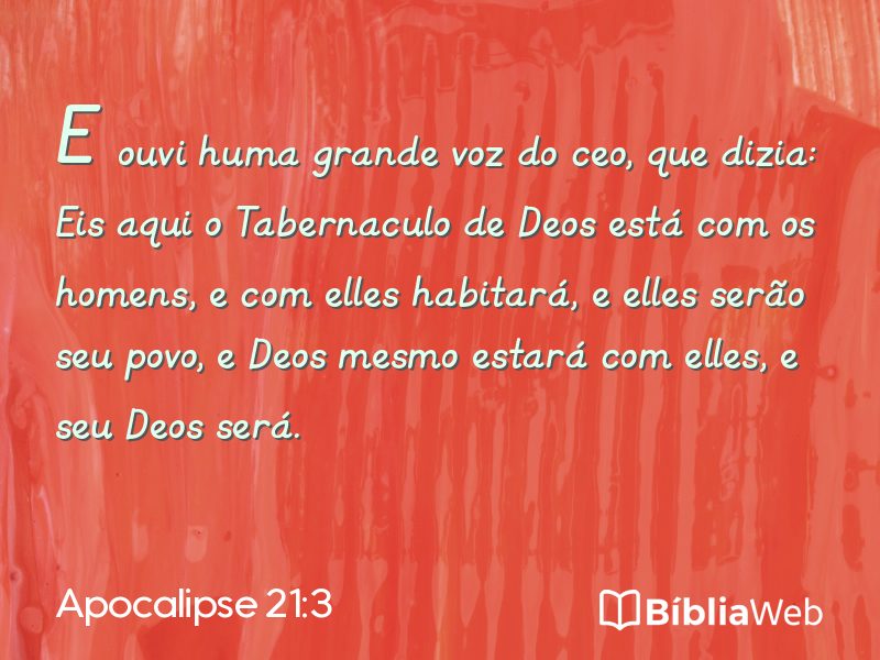 Apocalipse 21:3 em imagem para compartilhar