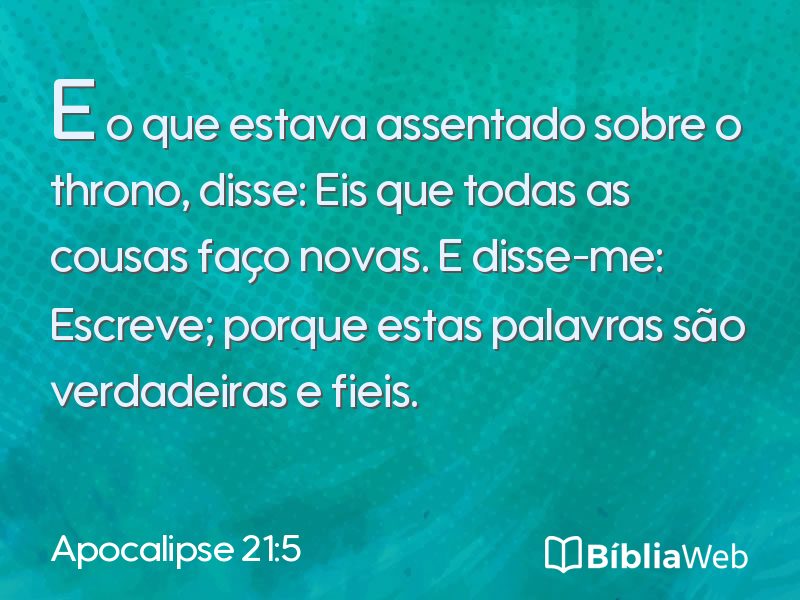 Apocalipse 21:5 em imagem para compartilhar
