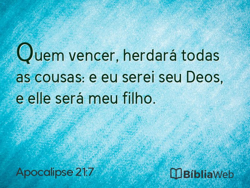 Apocalipse 21:7 em imagem para compartilhar