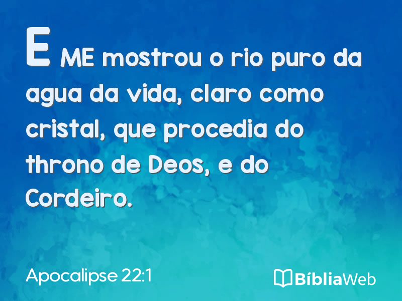 Apocalipse 22:1 em imagem para compartilhar