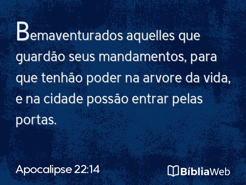 Apocalipse 22:14 em imagem para compartilhar