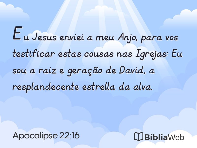 Apocalipse 22:16 em imagem para compartilhar