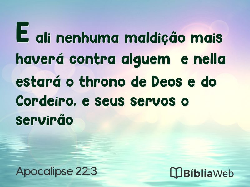 Apocalipse 22:3 em imagem para compartilhar